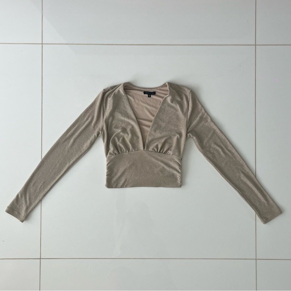 Dynamite: Gold Cropped Top - Picture 2 of 2